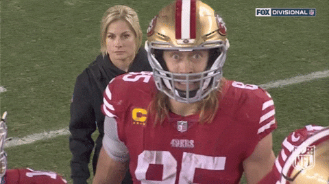 George Kittle Side Eyes GIF