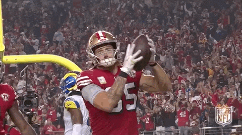 George Kittle Slamming The Ball GIF