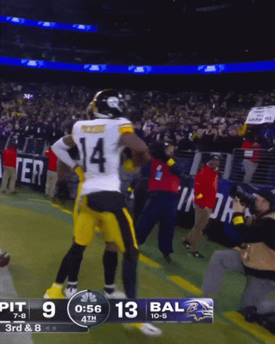 George Pickens Hands Up With Fans GIF