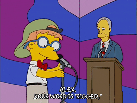 George Plimpton Says Alex Your Word Is Rigged GIF