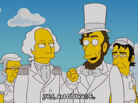 George Washington Abraham Lincoln The Simpsons GIF