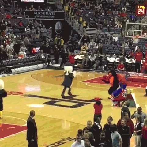 George Washington Basketball Dunk Shot GIF