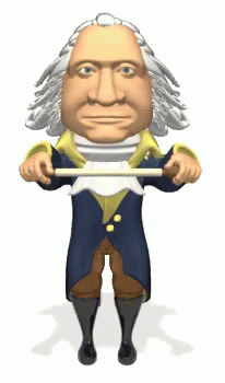 George Washington Holding Tray GIF