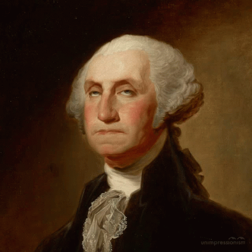 George Washington On Dark Background GIF