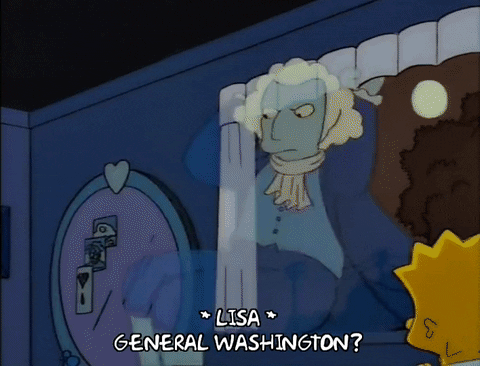 George Washington Sneaking The Simpsons GIF
