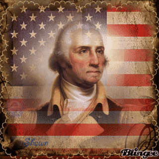 George Washington With American Flag