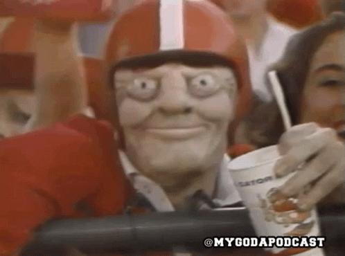 Georgia Bulldogs Fan Scary Mask GIF