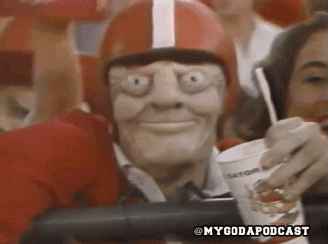 Georgia Bulldogs Fan Scary Mask GIF