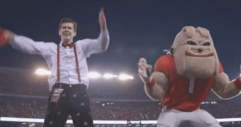 Georgia Bulldogs Mascot Cheering Dancing GIF