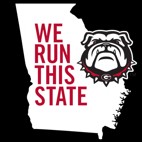 Georgia Bulldogs Running The State GIF