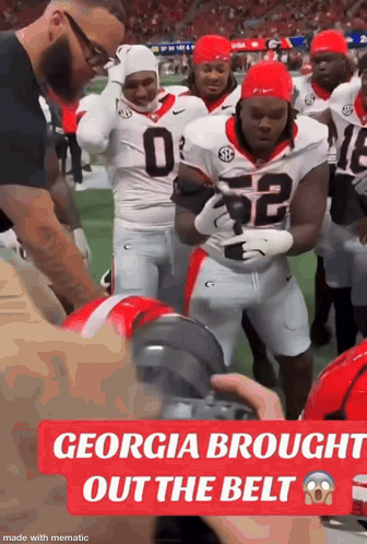 Georgia Football Players On Field GIF