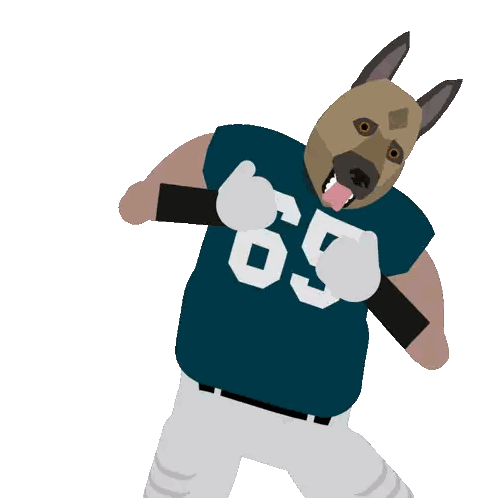 German Shepherd in Football Jersey