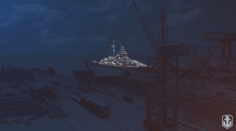 German Warship Bismarck GIF
