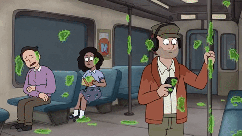 Germs In The Train We Bare Bears GIF