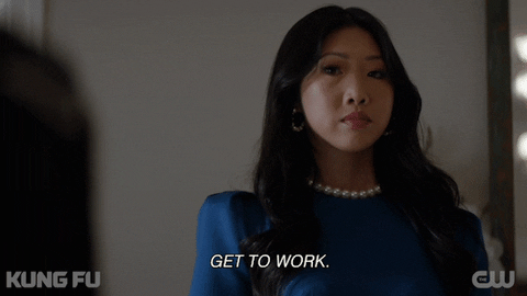 Get Back To Work Lady GIF