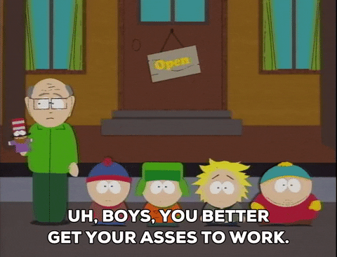 Get Back To Work South Park GIF