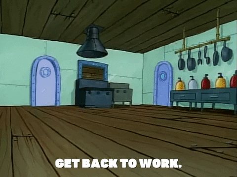 Get Back To Work Spongebob GIF
