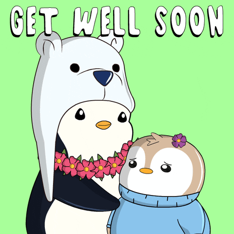 Get Better Soon Couple Penguin Hugging GIF