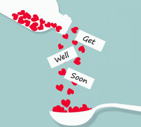 Get Better Soon Spoon Full Of Hearts GIF
