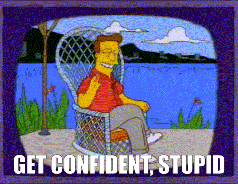 Get Confident Stupid Man in Rocking Chair