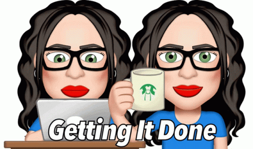 Get Er Done Drink Coffee Typing GIF