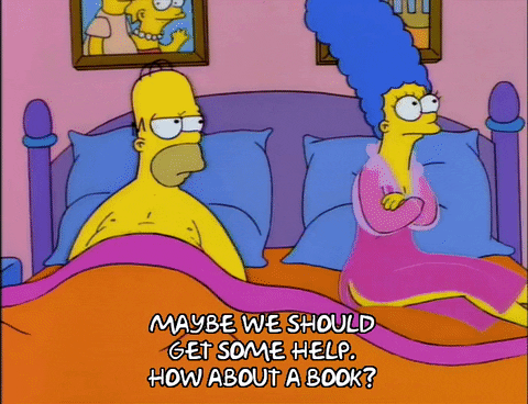 Get Help From Book Marge Simpson GIF