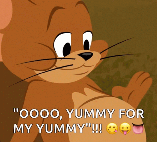 Get In My Belly Jerry Mouse GIF