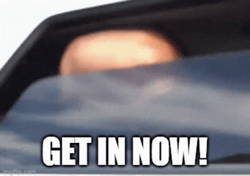 Get In Now Text