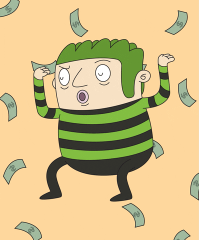 Get Money Billion Back Records GIF