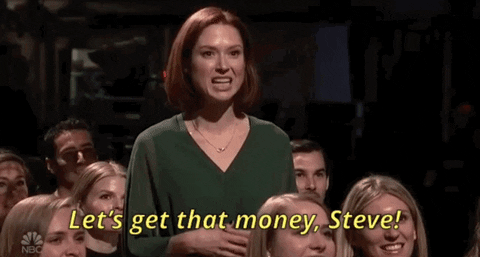 Get That Money Ellie Kemper GIF