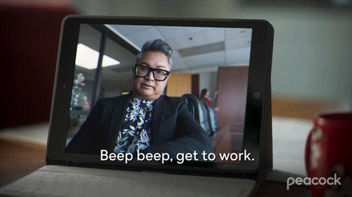 Get To Work Asian Boss Video Call GIF