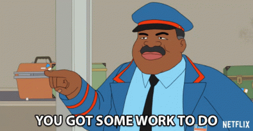 Get To Work Chauncey Rosie Roosevelt Animation GIF