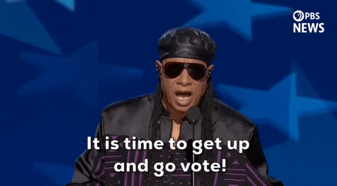 Get Up Stevie Wonder Happy Birthday Go Vote GIF