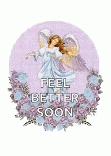 Vintage Angel Get Well Card GIF