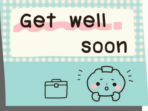 Animated Worried Bear Get Well GIF