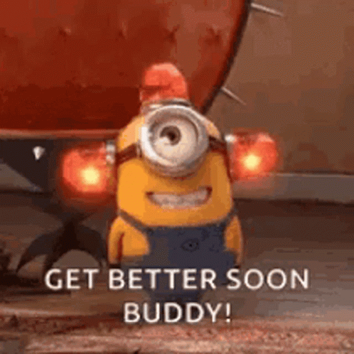 Get Well Soon Buddy Minions GIF