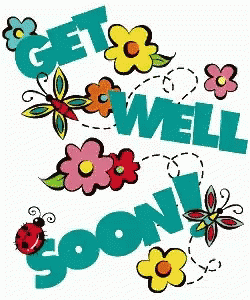 Get Well Animated Floral Poster GIF