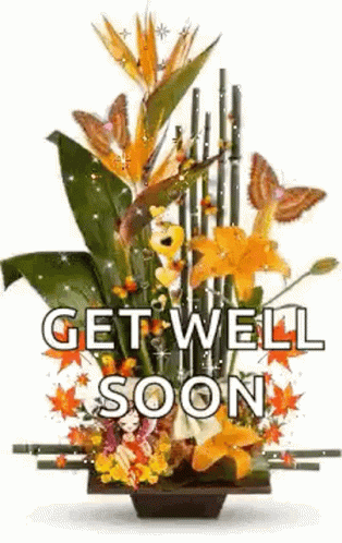 Yellow Bouquet Get Well GIF
