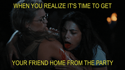 Get Your Friend From The Party Puking GIF