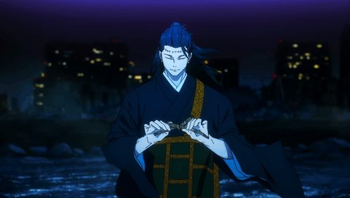 Geto Suguru Standing In The Middle Of Night GIF