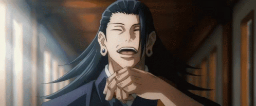 Geto Suguru Swallowing Food GIF