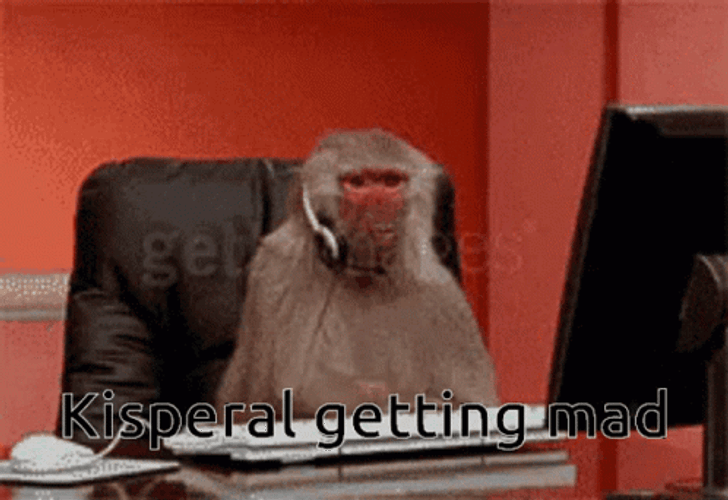 Getting Angry Monkey Typing GIF