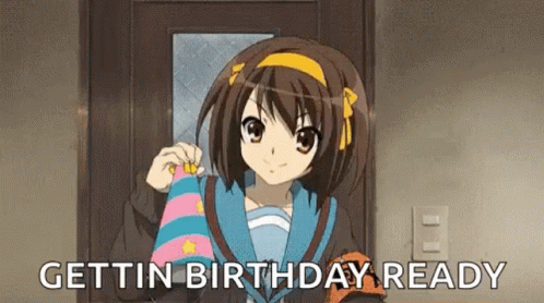 Getting Anime Birthday Ready GIF