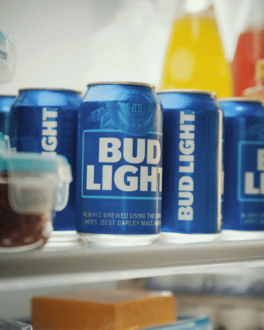 Getting Bud Light From The Fridge GIF