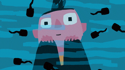 Getting Old Cartoon Sperm To Man GIF