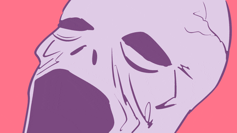 Getting Old Halloween Mask Skull GIF