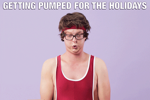 Getting Pumped For Holidays Work Out Shopping GIF