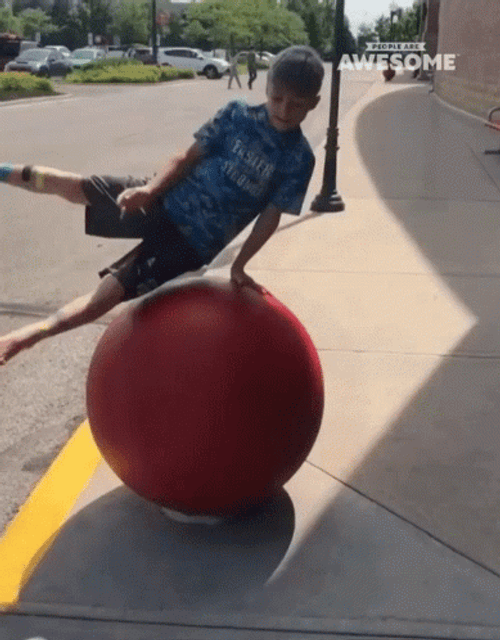 Getting Sturdy Amazing Kid Handstand Spin  GIF
