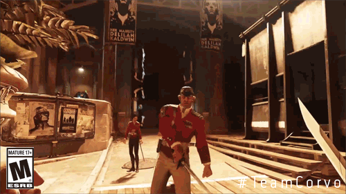 Getting Thrown On Dishonored 2 GIF