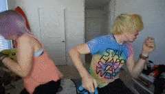 Gf And Bf Leaving Their Room GIF